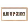 Variante Natur von Regiorahmen &quot;Leipzig&quot; mit Passepartout
