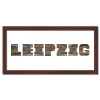 Variante Wenge von Regiorahmen &quot;Leipzig&quot; mit Passepartout