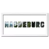 Variante Weiss von Regiorahmen &quot;Magdeburg&quot; mit Passepartout