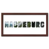 Variante Wenge von Regiorahmen &quot;Magdeburg&quot; mit Passepartout