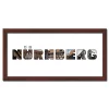 Variante Wenge von Regiorahmen &quot;Nürnberg&quot; mit Passepartout