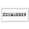 Variante Weiss von Regiorahmen &quot;Norderney&quot; mit Passepartout