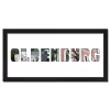 Variante Schwarz von Regiorahmen &quot;Oldenburg&quot; mit Passepartout