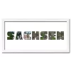 Variante Weiss von Regiorahmen &quot;Sachsen&quot; mit Passepartout