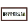 Variante Wenge von Regiorahmen &quot;Wuppertal&quot; mit Passepartout