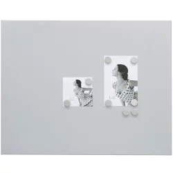 Silberne Magnetwand mit 8 Magneten