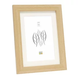 Bilderrahmen Holz-Bilderrahmen Juliette (MDF) mit Passepartout Natur