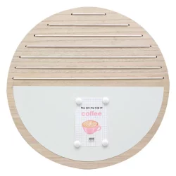 Rundes Memoboard (MDF), magnetisch & mit Schnüren