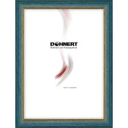 Bilderrahmen Holzrahmen Canons Park Tiefblau mit Gold