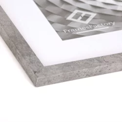 Holz-Bilderrahmen Hekla (MDF) mit Passepartout Beton