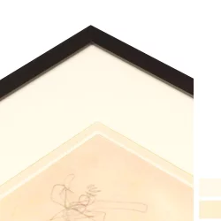 1,4 mm Doppel-Passepartout in Museumsqualität mit individuellem Ausschnitt