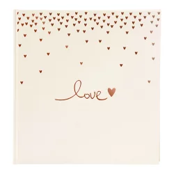 Fotoalbum Raining Hearts mit 60 weißen Seiten zum Einkleben, 30x31 cm