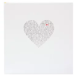 Fotoalbum LOVE mit 60 weißen Seiten zum Einkleben, 30x31 cm