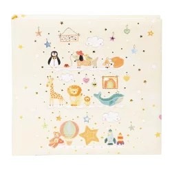 Fotoalbum Toy Zoo mit 60 weißen Seiten zum Einkleben, 25x25 cm