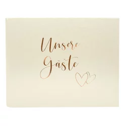 Fotoalbum/Gästebuch "Unsere Gäste" mit 50 weißen Seiten, 23x29 cm