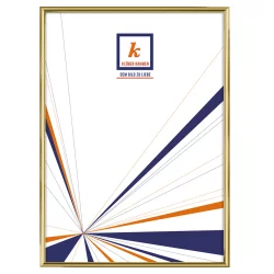 Bilderrahmen Alu-Bilderrahmen Miguel Ma&szlig;anfertigung Gold-gl&auml;nzend, R&uuml;cken geb&uuml;rstet