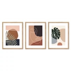 Bilderrahmen Poster-Set Palms (inkl. Poster & Bilderrahmen)