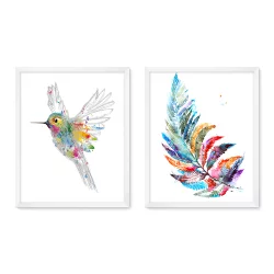 Bilderrahmen Poster-Set Kolibri (inkl. Poster & Bilderrahmen)