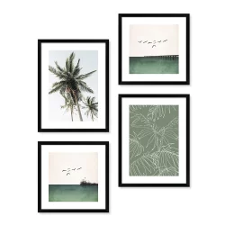 Bilderrahmen Poster-Set Palm Trees (inkl. Poster & Bilderrahmen)