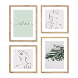 Bilderrahmen Poster-Set Just Relax (inkl. Poster & Bilderrahmen)
