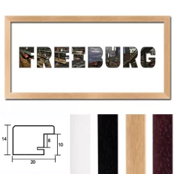 Regiorahmen &quot;Freiburg&quot; mit Passepartout