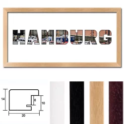 Regiorahmen &quot;Hamburg&quot; mit Passepartout