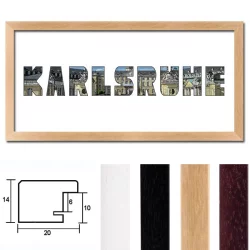 Regiorahmen &quot;Karlsruhe&quot; mit Passepartout
