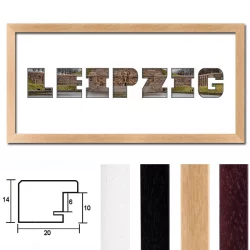 Regiorahmen &quot;Leipzig&quot; mit Passepartout