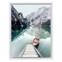 Bilderrahmen Schattenfugenrahmen f&uuml;r Acrylbilder, Alu Dibond und Hartschaumplatten Wei&szlig;