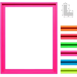 Bilderrahmen Schattenfugenrahmen Neon als Ma&szlig;anfertigung