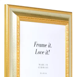 Bilderrahmen Barockrahmen Verdun Silber mit goldener Zierleiste