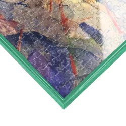Bilderrahmen Kunststoff-Puzzlerahmen f&uuml;r 1500 Teile gr&uuml;n