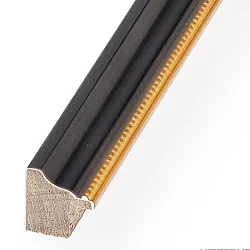 Bilderrahmen Barockrahmen Uster Schwarz-Gold mit Perle