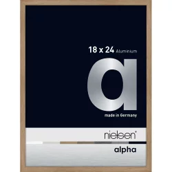 Bilderrahmen Alurahmen Alpha Eiche (furnierte Oberfl&auml;che) 18x24 cm