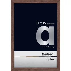 Bilderrahmen Alurahmen Alpha Wenge hell (furnierte Oberfläche) 10x15 cm
