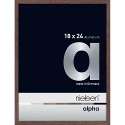 Bilderrahmen Alurahmen Alpha Wenge hell (furnierte Oberfl&auml;che) 18x24 cm