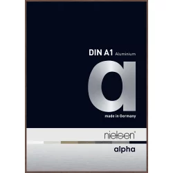 Bilderrahmen Alurahmen Alpha Wenge hell (furnierte Oberfl&auml;che) 59,4x84,1 cm (A1)