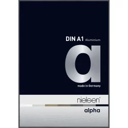 Bilderrahmen Alurahmen Profil alpha Dunkelgrau glanz 59,4x84,1 cm (A1)