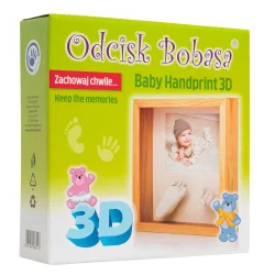 Bilderrahmen Baby 3D Gipsabguss-Set mit Bilderrahmen