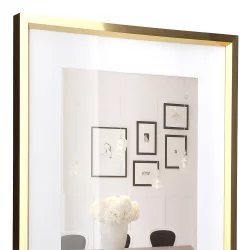 Kunststoffrahmen Steel Style mit Passepartout gold