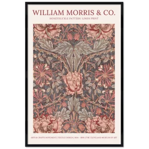 Poster mit Rahmen - William Morris - Honeysuckle Pattern
