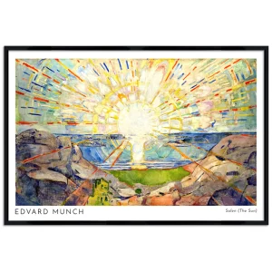Poster mit Rahmen - Edvard Munch - Solen (The Sun)