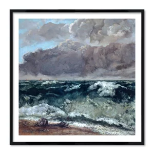 Poster mit Rahmen - Gustave Courbet - La vague