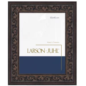 Barockrahmen MAREIS Ornament 6,8 13x18 cm | French Ebony mit Ornament | Normalglas (2 mm)