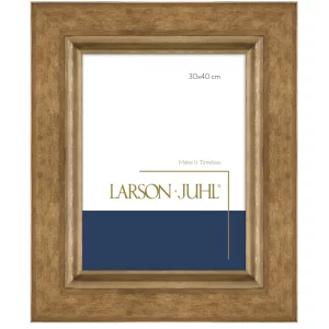 Holzrahmen LUCERNE 9,3 nach Maß Gold | Normalglas (2 mm)