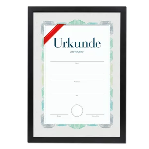 Holz Bilderrahmen mit Urkunde, DIN A4
