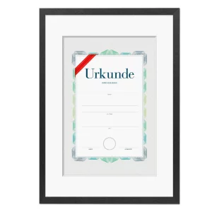 Holz Bilderrahmen mit Urkunde, DIN A3