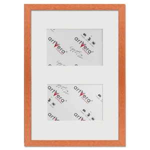 2er Galerierahmen Uppsala in 25x35 cm für 10x15 25x35 cm (2x10x15 cm) | Kirsche | Normalglas (2 mm)