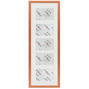5er Galerierahmen Lund in 23x70 cm für 10x15 23x70 cm (5x10x15 cm) | Kirsche | Normalglas (2 mm)