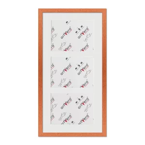 3er Galerierahmen Lund in 25x50 cm für 13x18 25x50 cm (3x13x18 cm) | Kirsche | Normalglas (2 mm)